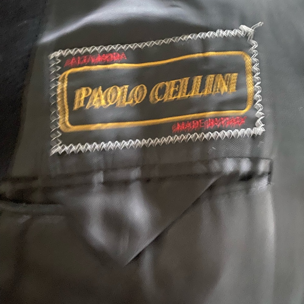 Paolo Cellini Men's Black Double-Breasted Wool Peacoat - Brand - Picture 5 of 5